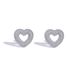 Women's Jewelry Hip Hop Heart Earrings Zircon Hollow Heart Shaped Earrings Ins High End Earrings_ipsvogv.com