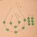 Women's Jewelry Set Fashion Fashionable Temperament Metal Lucky Five Leaf Clover Love Petals Ladies Necklace Bracelet Earrings Gift Set_ipsvogv.com