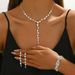 Luxury Accessories Necklace Bracelet Earrings Three-Piece Niche High-End Set Dress Versatile Jewelry_ipsvogv.com