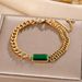 Hip Hop Niche Dign, Titanium Steel Bracelet, Women's Diamond Inlaid Emerald, Cool Style, Ins Handmade Trendy_ipsvogv.com