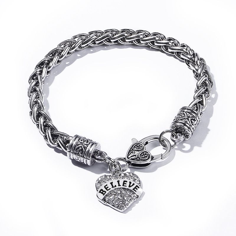Bracelet, Alloy Dia-encrusted Peach Heart Bracelet._ipsvogv.com