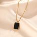 English Inspirational Black Square Titanium Steel For Women, Not Fading, Niche, Light Luxury Collarbone Chain, Internet_ipsvogv.com