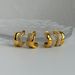 INS Fashionable INS Retro Titanium Steel Row Diamond Zircon Wave Snake Shaped Pearl Earrings_ipsvogv.com