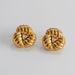 Fashionable Niche INS Titanium Steel Vintage Bread Bouquet Triangle Earrings_ipsvogv.com