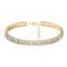 jewelry novel Diamond-embedded mixed color necklace versatile horizontal row zircon clavicle chain necklace choker_ipsvogv.com