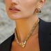 Women's Jewelry Gold Plated Titanium Steel Retro Minimalist Aesthetic Triangle Stone Earring Necklace Set_ipsvogv.com