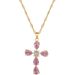 Titanium Steel 【 】 Cross Zircon Light Luxury Temperament Gorgeous Full Diamond Necklace Women's Versatile Collarbone 【 】_ipsvogv.com