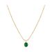 Titanium Steel Small Round Bead Oval Cat's Eye Stone Necklace With Artistic Temperament, Light Luxury Collarbone Chain,_ipsvogv.com