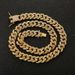 Male And Female Trendsetters Street Dance Rap Accessories, Full Diamond Large Gold Cuban Chain, Cool Hip-hop Necklace_ipsvogv.com