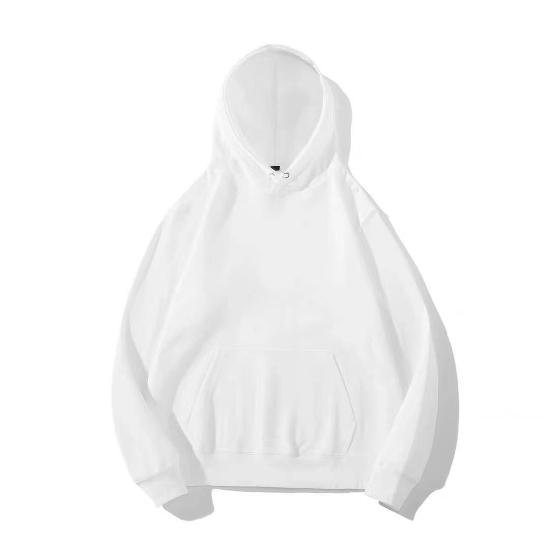 Men's Clothing Factory direct sales heavy 320g pure cotton hooded sweatshirt men and women loose tops drop shoulder pullover casual hoodie trend_ipsvogv.com