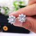 Cao Shi Korean Fashion Necklace Temperamen Snowflake Zircon Jewelry Versaile Flower Suden Accessories Three Piece_ipsvogv.com