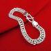 Men's Silver-Plated Bold Horsewhip Bracelet Simple Style Braided Wristband Trendy Hip-Hop Light Luxury Jewelry_ipsvogv.com
