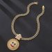 Ghost Smiley Face Hot-Selling New Hip-Hop Alloy Full Diamond Cuban Chain Pendant_ipsvogv.com