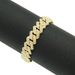 Cool alloy full diamond shaped Cuban bracelet bracelet, trendy nightclub punk exaggerated accessory_ipsvogv.com