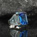 Hecheng Fashion Simple Square Diamond Gold Plated Inlaid Ring For Men_ipsvogv.com