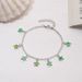 Beach Style Fluorescent Green Five Pointed Star Tassel Exquisite Super Immortal Night Light Gorgeous Anklet For Women_ipsvogv.com