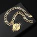 Hip Hop Letter I'm Back Necklace, Cuban Chain Decoration, Personalized Round Alloy Pendant_ipsvogv.com