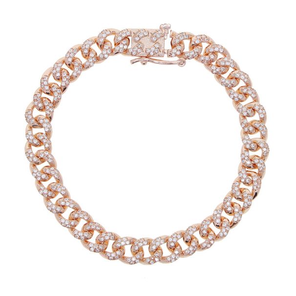 Men's Jewelry Ins New Zircon 9mm Cuban Bracelet Hip Hop Fashion Trend Cuban Chain_ipsvogv.com