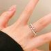 Pearl Exquisite Women's For Mangxing Zircon 2024 New Light Luxury And Unique Ring, Adjustable Opening Index Finger Ring ,_ipsvogv.com