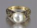 Sanjie's New Artificial ABS Pearl Ring Inlaid With 14k Silver Jewelry_ipsvogv.com