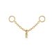 Unisex personality piercing ear bone studs ladies zircon tassel chain ear studs fashion earrings with chain_ipsvogv.com