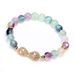 Crystal Set Zircon 8mm Colored Fluorite Sweet And Luxury Women's Bracelet Friend Gift_ipsvogv.com