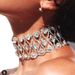 Water Drop Shaped Rhinestone Single Row Necklace Hip Hop Jewelry Tennis Chain_ipsvogv.com