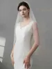 Hair Jewelry V118 1T Pearls Bridal Fingertip Scalloped Edge Rhinestones Crystal Wedding Veil With Comb Short Elegant_ipsvogv.com