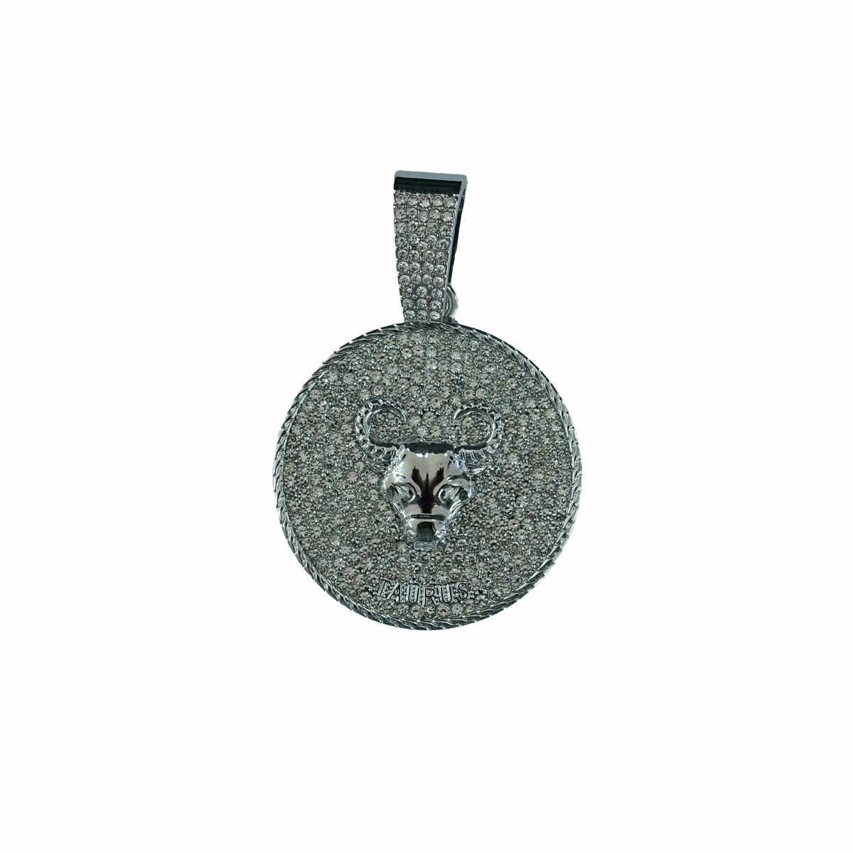 Taurus Circular Alloy Constellation Pendant Symbolizes Power, Fashion, Personality, Hip-hop, And Cuban Necklace_ipsvogv.com