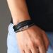 new multi layer woven trendy men's leather bracelet magnetic buckle punk style bracelet fashion bracelet_ipsvogv.com