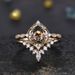 Sanjieins New Champagne Zircon Ring Women's Engagement Pair_ipsvogv.com