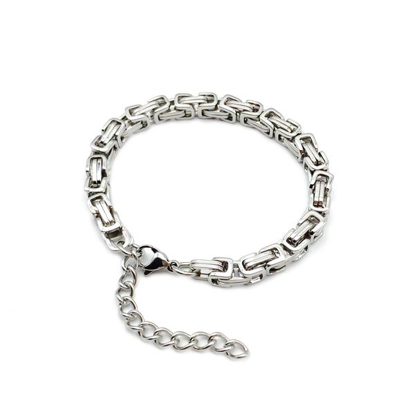 Crazy Speed Gao Qiqiang Same Style Bracelet Silver Titanium Steel Emperor Dominant Men's Dragon Bone Loop Chain_ipsvogv.com