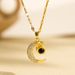Temperament, Internet Celebrity, Trendy Collarbone Chain, Creative Moon Projection Pendant, Titanium Steel Necklace,_ipsvogv.com