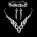 Hot Selling Bridal Jewelry Claw Chain Rhinestone Set Three-Piece Accessories Necklace Studio Props_ipsvogv.com
