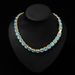 Women’s Jewelry Set Fashion Alloy High End Fashion Light Luxury Rhinestone Rock Sugar Necklace Ladies Light Blue Necklace Jewelry_ipsvogv.com