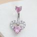 Wind, personality, love, niche design, versatile nail, inlaid zircon navel buckle, puncture accessory_ipsvogv.com
