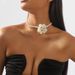 N11582 French Romantic Three Dimensional Camellia Pearl Necklace Fresh and Sweet Temperament Light Luxury Neckchain for_ipsvogv.com
