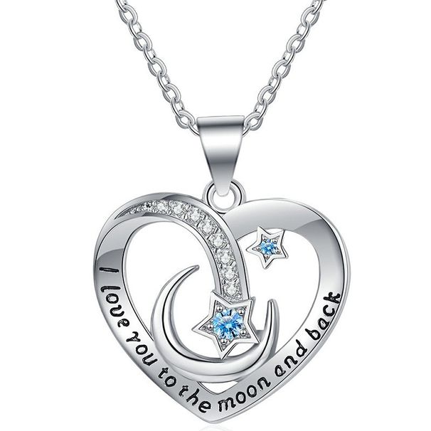 Star Shaped Moon Fashion Mother's Day Necklace Female Simple Star Moon Exquisite Clavicle Chain Necklace_ipsvogv.com