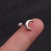 new stainless steel zircon small earrings threaded flower ear bone studs hot selling body piercing jewelry_ipsvogv.com