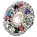 Popular Colored Diamond Oval Pearl Ear Clips European And American High-end Geometric Earrings Accessories Earrings_ipsvogv.com