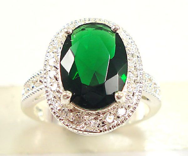 Elegant lady's red corundum ring large zircon fashion party first jewelry_ipsvogv.com