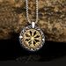 New Jewelry Trend Accessories Pendant Hollow Compass Titanium Steel Men's Viking Necklace_ipsvogv.com