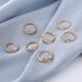 Bohemian 7-piece Set With Diamonds, Eight Pointed Stars, Moon Rings, Women's Wedding Festival Crystal Rings_ipsvogv.com