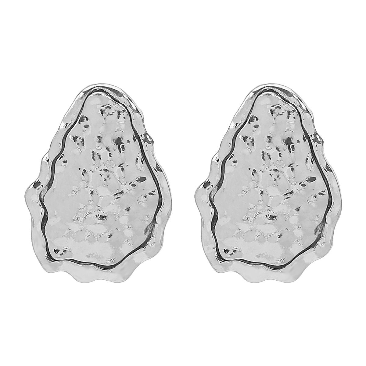 E13092ins Design Texture Simple Cold Style Irregular Metal Earrings Female_ipsvogv.com