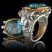 Hip Hop Men's Ring Magnificent Aquamarine Jewelry Ocean King Embroidery Sea King Poseidon Ring Engagement Women Men's Jewelry Ring_ipsvogv.com