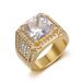 New 316 Stainless Steel Gold-Plated Full Diamond Luxurious Inlaid 3A Zircon Hip-Hop Men's Ring_ipsvogv.com