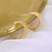 Unisex Fashionable And Simple Twisted C Shaped Earrings With Thick Thread Commuting All Match Earrings_ipsvogv.com