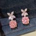 Cao Shichao's sparkling zircon versatile, luxurious, minimalist. They are adorned with and floral earrings_ipsvogv.com