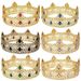 Golden Crown Simple Multi Color Full Round King Crown Headdress Birthday Bride Crown Universal_ipsvogv.com