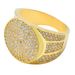Real Electroplated Micro Inlaid Zircon Hip-hop Hiphop Men's Personalized Gold Ring_ipsvogv.com